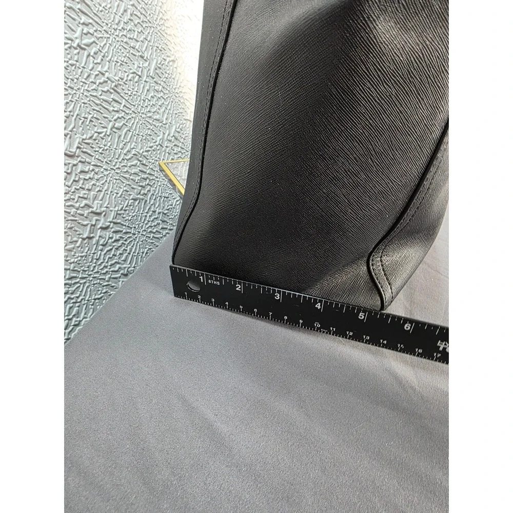 Tory Burch Robinson Tote Bag Women L Black Good Saffiano Leather Shoulder Bag